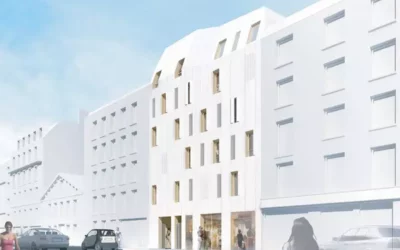 Ville de Saint-Denis, pose de la 1° poutre